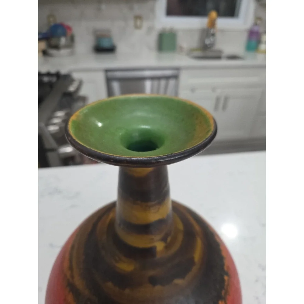 Mid-Century Alvino Bagni for Raymor Multicolor Italian Modernist Pottery